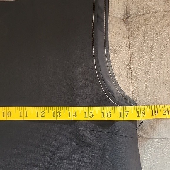 Kasper ASL vintage black shift tank dress with contrasting stitching sz 10 - Picture 13 of 16